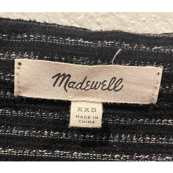 MADEWELL Striped Crossover Grey Black Tank Top - Picture 4 of 5